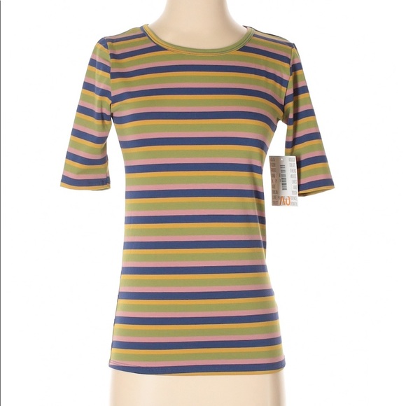 LuLaRoe Tops - Lularoe Green Striped Top XS